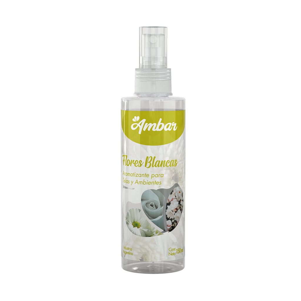 Aromatizante textil AMBAR FLORES BLANCAS 150 ml